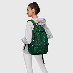Рюкзак Прикольный горошек зелёный, цвет: 3D-принт — фото 2