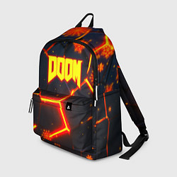 Рюкзак Doom плиты лого в огне, цвет: 3D-принт