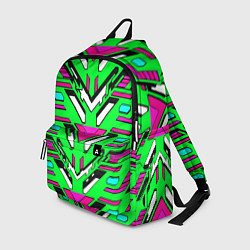 Рюкзак Техно броня розово-зелёная, цвет: 3D-принт