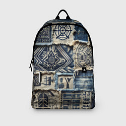 Рюкзак Татуировки майя на дениме, цвет: 3D-принт — фото 2