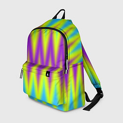 Рюкзак Неоновые зигзаги, цвет: 3D-принт