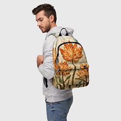 Рюкзак Мозаика осенняя листва в теплых тонах, цвет: 3D-принт — фото 2