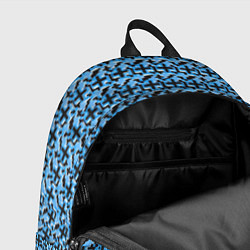 Рюкзак Чёрные плюсики на синем фоне, цвет: 3D-принт — фото 2
