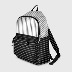 Рюкзак Полосатый чёрно-белый, цвет: 3D-принт