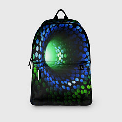 Рюкзак Червоточина - гексагональные чешуйки со свечением, цвет: 3D-принт — фото 2