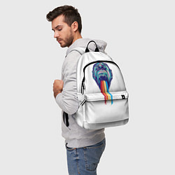 Рюкзак Обезьяна с радугой, цвет: 3D-принт — фото 2