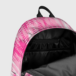 Рюкзак Бело-розовый полосатый, цвет: 3D-принт — фото 2