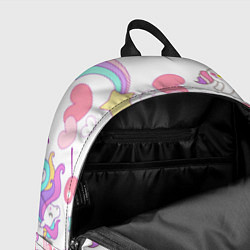 Рюкзак Единорог мороженое радуга и звездочки, цвет: 3D-принт — фото 2