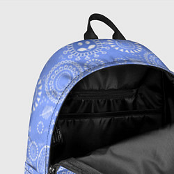 Рюкзак Синие цветочные рожицы, цвет: 3D-принт — фото 2
