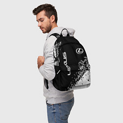 Рюкзак Лексус: следы от шин, цвет: 3D-принт — фото 2