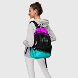 Рюкзак Among us neon colors, цвет: 3D-принт — фото 2