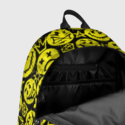 Рюкзак Желтые смайлики узор, цвет: 3D-принт — фото 2