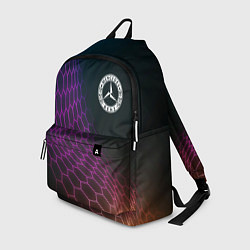Рюкзак Mercedes neon hexagon, цвет: 3D-принт