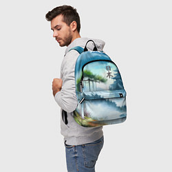 Рюкзак Японский пейзаж - акварель живопись, цвет: 3D-принт — фото 2