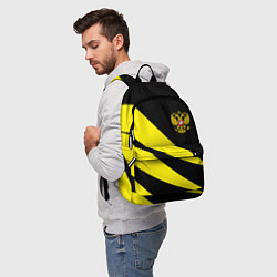 Рюкзак Россия текстура жёлтый, цвет: 3D-принт — фото 2