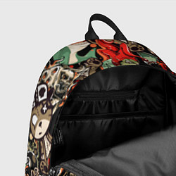 Рюкзак Граффити плюшевого медведя среди акул азарта, цвет: 3D-принт — фото 2