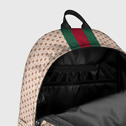 Рюкзак Гусси - зелено-красная полоса, цвет: 3D-принт — фото 2