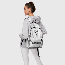Рюкзак Watch Dogs glitch на светлом фоне по-центру, цвет: 3D-принт — фото 2