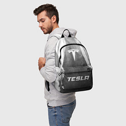 Рюкзак Tesla - grey gradient по-центру, цвет: 3D-принт — фото 2