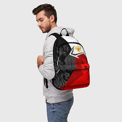 Рюкзак Герб России - красно-белый, цвет: 3D-принт — фото 2
