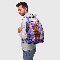 Рюкзак Роблокс с фиолетовыми волосами, цвет: 3D-принт — фото 2