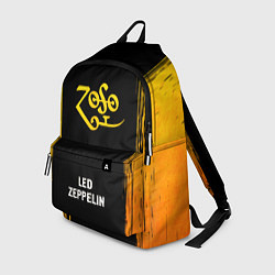 Рюкзак Led Zeppelin - gold gradient по-центру, цвет: 3D-принт