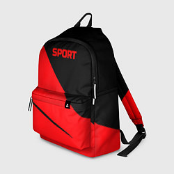 Рюкзак Sport чёрно-красный двуцветный, цвет: 3D-принт