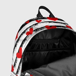 Рюкзак Паттерн с полосками и сердечками, цвет: 3D-принт — фото 2