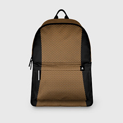 Рюкзак Чёрный с коричневым в горошек, цвет: 3D-принт — фото 2
