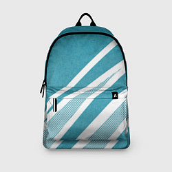 Рюкзак Бело-голубой абстракция с полосами, цвет: 3D-принт — фото 2