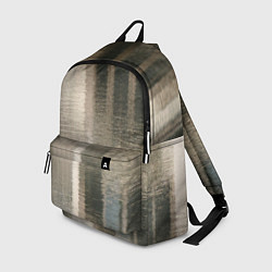 Рюкзак Размытые серо-бежевые полосы, цвет: 3D-принт