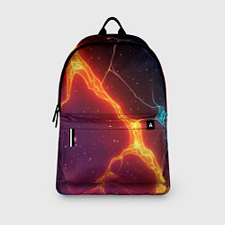 Рюкзак Сине-оранжевые молнии текстура, цвет: 3D-принт — фото 2