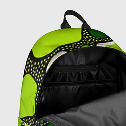 Рюкзак Зеленая абстракция с кругами, цвет: 3D-принт — фото 2
