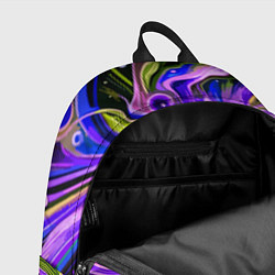 Рюкзак Абстрактный неоновый космос - чёрная дыра, цвет: 3D-принт — фото 2