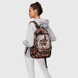 Рюкзак Sum 41 на фоне кролика и гитар, цвет: 3D-принт — фото 2