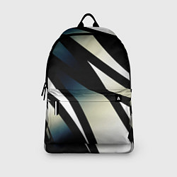 Рюкзак Чёрно-белый с синим затемнением полосы, цвет: 3D-принт — фото 2