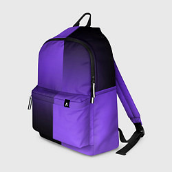 Рюкзак Чёрно-сиреневый градиент пополам, цвет: 3D-принт