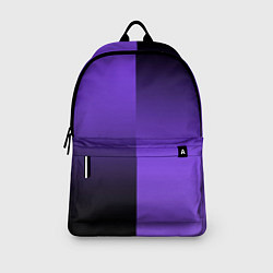 Рюкзак Чёрно-сиреневый градиент пополам, цвет: 3D-принт — фото 2