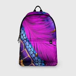 Рюкзак Чешуя и розовое перо, цвет: 3D-принт — фото 2