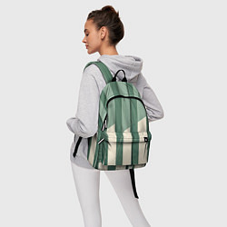 Рюкзак Зеленые полосы, цвет: 3D-принт — фото 2