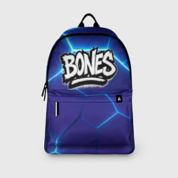 Рюкзак Bones белое лого на синих плитах, цвет: 3D-принт — фото 2