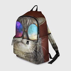 Рюкзак A Cat with multicolored glasses, цвет: 3D-принт
