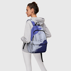 Рюкзак Сине-голубые неравномерные полосы, цвет: 3D-принт — фото 2