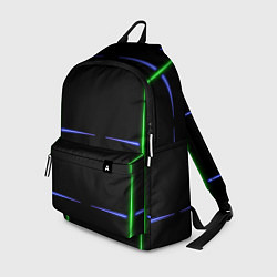 Рюкзак Color black green purple stripes, цвет: 3D-принт
