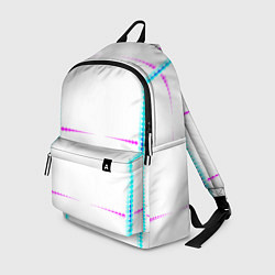 Рюкзак Color white blue pink stripes, цвет: 3D-принт