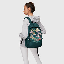 Рюкзак Рыбы в облаках над прудом, цвет: 3D-принт — фото 2