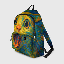 Рюкзак Мемный кот в стиле Ван Гога, цвет: 3D-принт