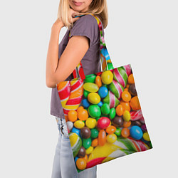 Сумка-шопер Сладкие конфетки, цвет: 3D-принт — фото 2