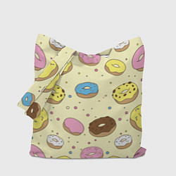 Сумка-шопер Сладкие пончики, цвет: 3D-принт