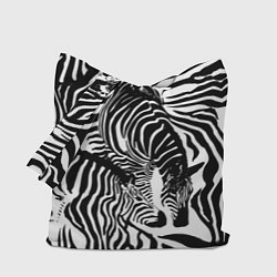 Сумка-шопер Полосатая зебра, цвет: 3D-принт